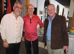 Directivos del HCV: Juan Carlos Álvarez, Alberto Rodríguez y Salvador de Rogatis.