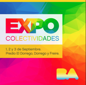 Cartel anunciador de Expo Colectividades.