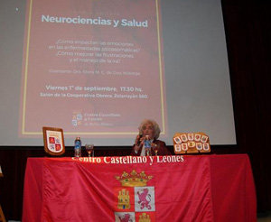 Elvira María Chaar, durante la conferencia.