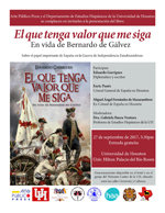 Cartel anunciador de la presentación del libro.