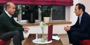Ramon Moreno –a la izda.–, durante su reunión con Javier Romero en Viena.