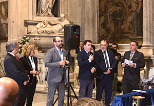 Román Rodríguez, durante su intervención en la inauguración del festival Remover Roma con Santiago.