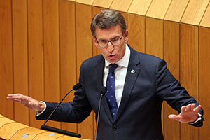 Núñez Feijóo, durante el debate del Estado de la Autonomía.