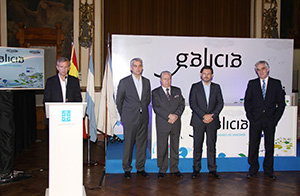 Alfonso Rueda durante la inauguración del taller de showcooking.