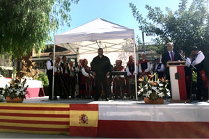 Rafael de la Sierra, durante su intervención como pregonero de la fiesta de la Bien Aparecida en la Casa de Cantabria en Barcelona.