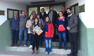 Un momento de la visita a la Sociedad Española de Socorros Mutuos de Orense.