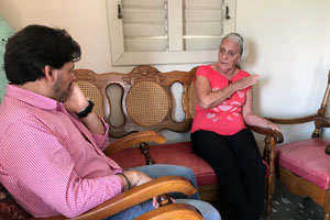 Antonio Rodríguez Miranda e Higinia Valea, durante su encuentro.
