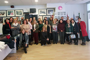 Los técnicos asistentes a las jornadas, en la sede granadina de la Federación.
