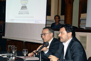 Miranda, durante la presentación de las becas en Argentina.