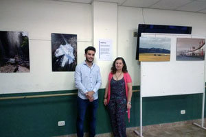 Santiago Cordero y María Isabel Hidalgo, ante la muestra.