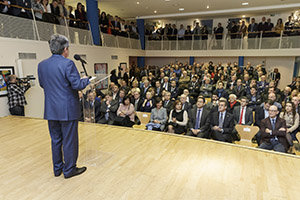 Miguel Ángel Revilla, durante su intervención en la Casa de Cantabria de Madrid.