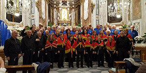 Una de las actuaciones del coro en Madrid.