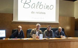 Valentín García participó en la presentación del Concurso Balbino de Relatos.