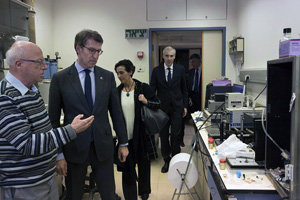 Feijóo, durante su visita a las instalaciones de la Universidad Hebrea de Jerusalén.