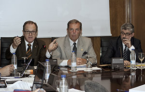 Eduardo Dizy, Jorge Torres Cantalapiedra e Ildefonso de la Campa, durante la Comisión.