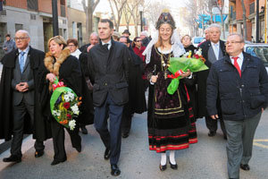José Manuel Herrero, junto al resto de autoridades durante la procesión.