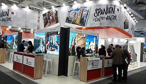 Vista del estand de la Junta de Castilla y León en la ITB de Berlín.