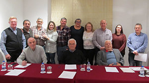 Responsables de las entidades que componen Fagama posan antes de comenzar la Asamblea.