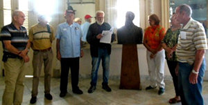 Un momento del acto celebrado en el Centro Gallego de La Habana en recuerdo de Curros Enriquez.