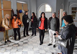 El intendente de la ciudad, la presidenta de la institución, miembros de la directiva y funcionarios de Obras Públicas recorrieron las obras.