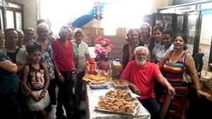 Un momento de la celebración de la sociedad O Valadouro.