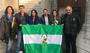 Fernando López Gil –4º por la izda.–, junto con el resto de la comitiva andaluza en Austria.