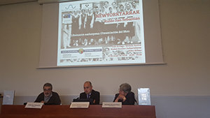 Un momento de la presentación del libro Newyorktarrak.
