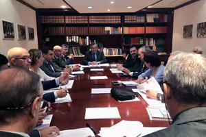 El Consejo de Administración de la FES, durante su reunión.