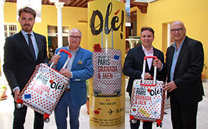 Guillermo Quero, Gregorio García, Enrique Medina y Manuel Fernández, en la presentación.