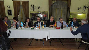 Un momento de la cena de despedida organizada por la Asociación Española de Punta Alta.