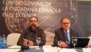 Eduardo Pahino y Eduardo Dizy, durante la presentación de la Comisión Sociolaboral.