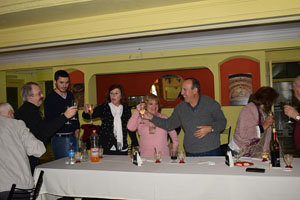 Un momento del brindis por el aniversario de la Federación.