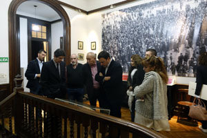 Formoso y García recorren el MEGA acompañados por su directora, Hebe Otero y directivos de la Federación.