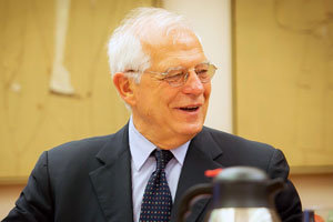 Josep Borrell, durante su comparecencia en el Congreso.