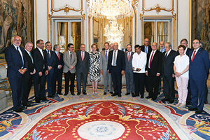 Borrell, junto a los embajadores de los distintos países de Iberoamérica.