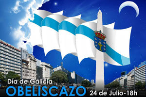 Cartel anunciador del Obeliscazo galego.