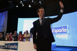 Pablo Casado, durante su proclamación como nuevo presidente del PP.