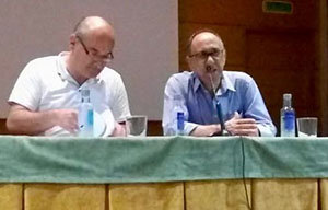 Luis Gulín y Benigno Rodríguez, durante el acto celebrado en Verín.