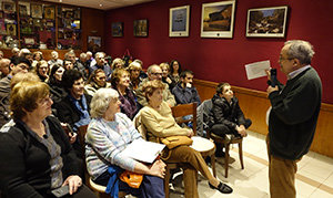 Vigo Mariña durante la conferencia en el Centro Lalín, Silleda y A Golada de Buenos Aires.