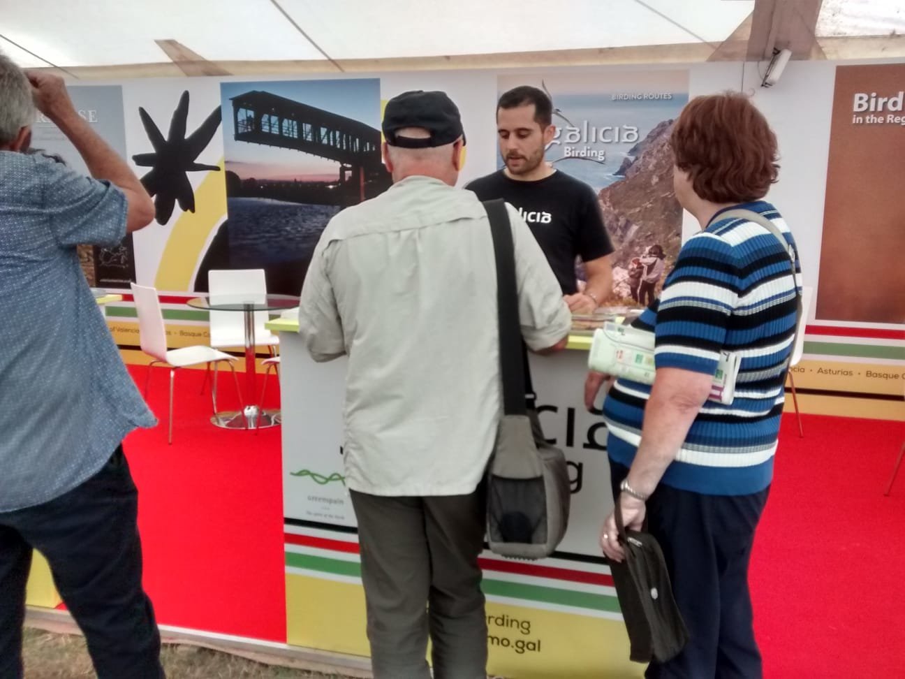 Vista del estand de Galicia en la Bird Fair.