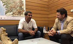 Manuel Figueroa y Rodriguez Miranda, durante la reunión.