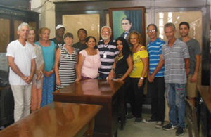 Manuel Álvarez Fuentes, junto con los participantes en el Curso de Lengua, Historia y Cultura Gallega.