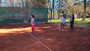 Algunos de los niños participantes en el encuentro tenístico.