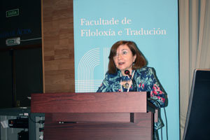 María Rosa Lojo, durante su intervención en el Congreso de la Asociación Española de Estudios Literarios Hispanoamericanos.