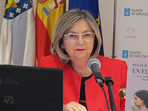 Celia Castro Fernández, en un momento de su intervención.