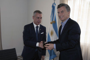 Iñigo Urkullu y Mauricio Macri, durante su encuentro.