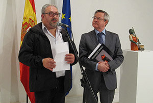 Henrique Prado y Ramón Jiménez, durante la inauguración de la exposición.