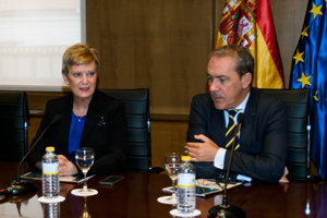 Consuelo Rumí y Agustín Torres, en la presentación de la Estrategia del Plan de Retorno a España.