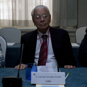 Carmelo González, durante el último pleno del CGCEE, celebrado en julio en Madrid.