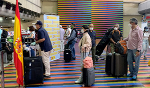 Venezuela.. Pasajeros chequeándose